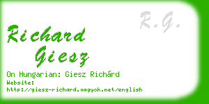 richard giesz business card